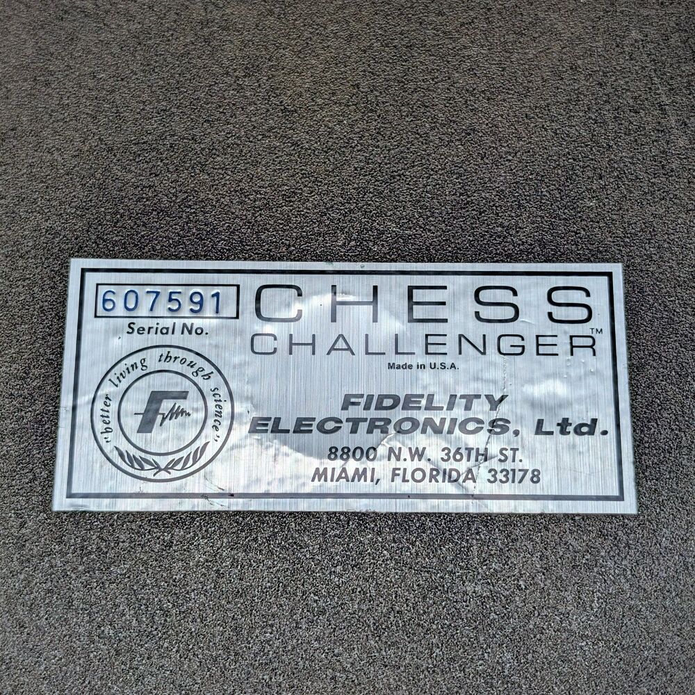 Vintage Fidelity Electronics Chess Challenger 7 Model BCC Board Game With Manual - Picture 4 of 7